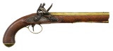 BRASS BARRELED FLINTLOCK TRADE PISTOL BY SHARPE.