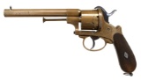 LEFAUCHEUX ALL BRASS PIN FIRE REVOLVER RETAILED BY
