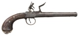 BARBAR CANNON BARREL FLINTLOCK QUEEN ANNE PISTOL