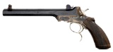 UNMARKED BELGIAN TARGET SINGLE SHOT PISTOL.