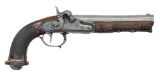 BELGIAN PERCUSSION CONVERSION PISTOL.