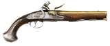 GOOD QUALITY BRITISH SILVER MOUNTED BRASS BARREL