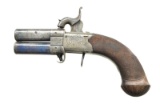 D. EGG MARKED BOXLOCK TURNOVER PERCUSSION PISTOL.