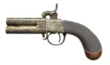 O/U TURN OVER SCREW BARREL PERCUSSION PISTOL BY