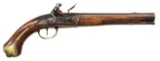 18TH CENTURY GERMANIC FLINTLOCK HOLSTER PISTOL.