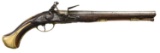 EARLY FLINTLOCK HOLSTER PISTOL BY PONSIN OF LIEGE.