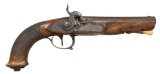 PERCUSSION GREATCOAT PISTOL BY HOLTZ.