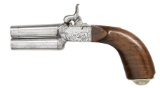 PAIR OF UNMARKED PERCUSION OU PISTOLS.