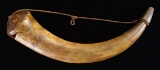 EARLY CARVED POWDER HORN.