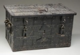 17th TO 18th CENTURY STRONGBOX OR TREASURE CHEST.