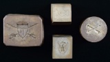 4 ORIGINAL POST-CIVIL WAR MILITARY INSIGNIA DIES.