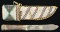 PLAINS INDIAN DOUBLE SIDE BEADED KNIFE SHEATH &