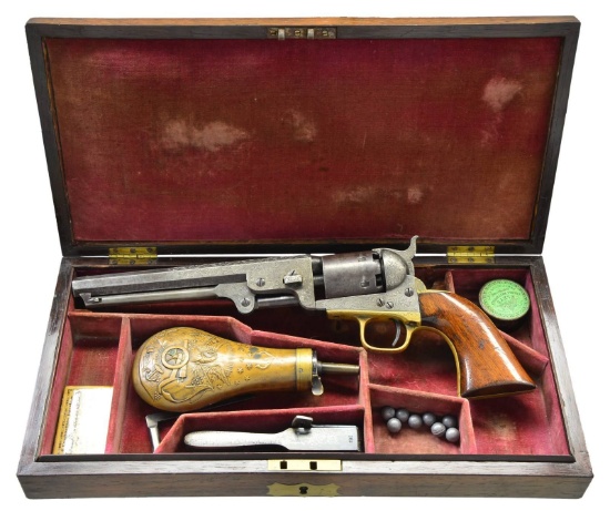 FACTORY ENGRAVED COLT 1851 NAVY MODEL REVOLVER