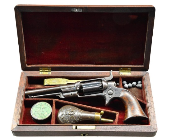 CASED COLT 1855 "ROOT" MODEL 5A REVOLVER.
