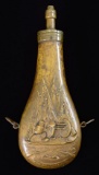 SCARCE ORIGINAL COLT WALKER POWDER FLASK.