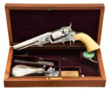 SILVER PLATED CASED GUSTAVE YOUNG ENGRAVED COLT