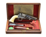 CASED LONDON COLT 1849 POCKET MODEL REVOLVER.