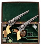 CASED PAIR OF FACTORY ENGRAVED EARLY 3RD MODEL