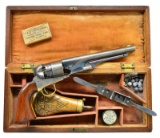 CASED COLT 1860 ARMY CIVILIAN MODEL REVOLVER.