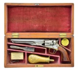 CASED INSCRIBED COLT 1862 POLICE REVOLVER.