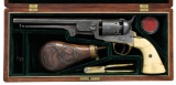 CASED ENGRAVED COLT BREVET MODEL 1850 NAVY