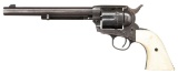 COLT 1ST GEN SAA REVOLVER WITH STEER HEAD GRIPS.