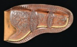 WEST TEXAS SADDLE CO. DOUBLE LOOP FLORAL CARVED