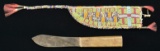 PETITE SIOUX BEADED KNIFE SHEATH & KNIFE.