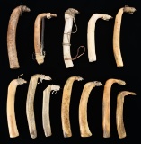 DEALERS LOT OF 12 NATIVE AMERICAN ELK HORN HIDE