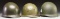 LOT OF 3 US WW2 M1 HELMETS.