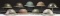 LOT OF 9 BRODIE HELMETS.