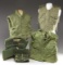 4 US MILITARY FLAK VESTS & GRENADE VEST.