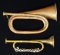 2 WWI ERA BUGLES.
