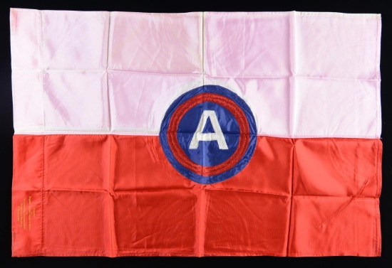 PRESENTATION 3RD ARMY HEADQUARTERS FLAG TO GENERAL