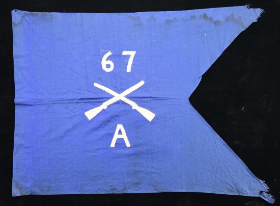 INTERESTING HAND SEWN 67TH INFANTRY COMPANY “A”