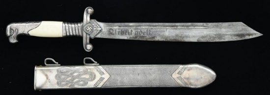 WWII GERMAN RAD LEADER'S DAGGER/HEWER BY EICKHORN.