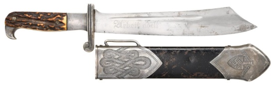 WWII GERMAN RAD DAGGER/HEWER.