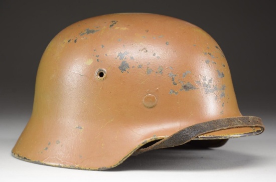 WWII GERMAN M1940 KRIEGSMARINE HELMET WITH TAN