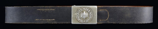 WWII GERMAN ARMY ENLISTED MAN'S BELT & BUCKLE.