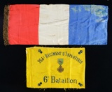 TWO FRENCH WW2 ERA FLAGS.