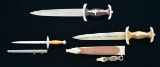3 WWII GERMAN STYLE DAGGERS.
