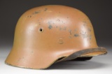 WWII GERMAN M1940 KRIEGSMARINE HELMET WITH TAN