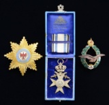 3 WWI GERMAN/AUSTRIAN MILITARY MEDALS & BADGES.