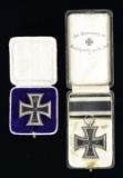 WWI GERMAN CASED IRON CROSS 1st CLASS & IRON CROSS