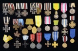 LARGE GROUPING OF MOSTLY GERMAN IMPERIAL MEDALS.