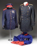 3 IMPERIAL GERMAN UNIFORMS WITH 1 OFFICER'S CAP.