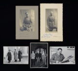 5 BELGIAN & GERMAN MILITARY RELATED PHOTOGRAPHS.