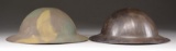 2 US M1917 HELMETS.
