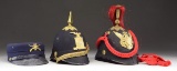 3 EXAMPLES OF US MILITARY HEADGEAR.