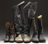 3 PAIRS OF VINTAGE US LEATHER BOOTS.